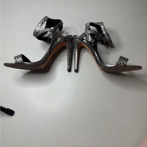 Elegant Silver Strappy Heels - Rebecca Minkoff - Size 7 - Picture 8 of 17